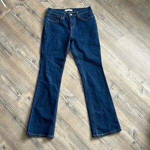 Levi's Womens Boot Cut 515 Jeans WPL-423 Dark Wash Mid Rise Size 8 Long